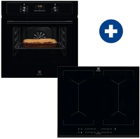 Electrolux 100069017 Eof3h50bk beépíthető sütő+ eiv644 beépíthető indukciós főzőlap kép