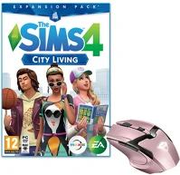 Electronic arts 1239271 The sims 4 city living pc játékszoftver + trust gxt 101p gav usb gamer pink kép