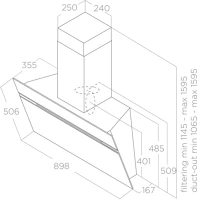 Elica STRIPE URBAN ZINC/A/90 Kürtős páraelszívó kép