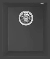 Elleci LMQ10070BSO Quadra 100 M70 Nero metal Gránit mosogatótálca,munkalap alá szerelhető kép