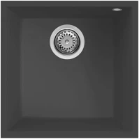 Elleci LMQ10270BSO Quadra 102 M70 Nero metal Gránit mosogatótálca,munkalap alá szerelhető kép