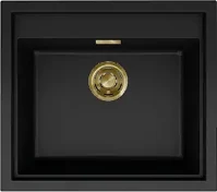 Elleci SINTESI 105 K86 BLACK GREY ARANY TARTOZÉKOKKAL Keratek mosogatótálcák kép