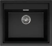 Elleci SINTESI 105 K86 BLACK INOX TARTOZÉKOKKAL Keratek mosogatótálcák kép