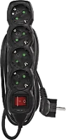 Emos PC1425R 5m/ 4aljzat/kapcsolós/fekete/pvc/1,5mm2 hosszabbító kép