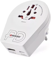Emos 1×USB-C, 1×USB-A utazóadapter Közép-Európába látogató külföldieknek kép