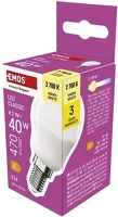 Emos 21.01887 Led izzó  e14 kisgömb 4,2w meleg fény 2700k kép