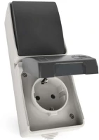 Emos A1396_4 Aljzat és váltókapcsoló ip44 schuko kép