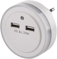 Emos LED 2XUSB FEHÉR Éjjeli fény  led 2xusb fehér kép