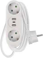 Emos P0221U 1,5m 2xac/2xusb/1xtype-c fehér elosztó kép