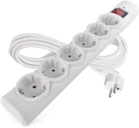 Emos P54216 Túlfeszültségvédő 6 aljzat, 3 m, fehér kép