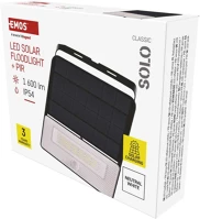 Emos ZG122S Led solar reflektor hordozható solo, pir, 1600lm ip54 természetes fehér kép
