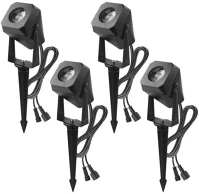 Emos ZIW194R gosmart 4 darabos, 7 w, rgbic dimmelhető, wifi kültéri led spotlámpa kép