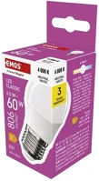 Emos ZQ6E43 Classic mini globe e27/6,5 w(60 w)/806 lm /természetes fehér led izzó kép