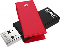 Emtec ECMMD16GC352 C350 brick pendrive, 16gb, usb 2.0, piros (ecmmd16gc352) kép