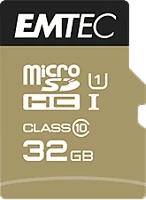 Emtec ECMSDM32GHC10GP Microsdhc class 10 gold+ 32gb memóriakártya kép