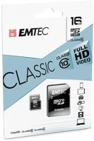 Emtec COR_MEMSD16GC Memóriakártya, microsdhc, 16gb, cl10, 20/12 mb/s, adapter,  