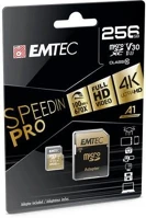 Emtec COR_MEMSD256GS memóriakártya, microsdxc, 256gb, uhs-i/u3/v30/a2, 100/95 mb/s, adapter kép