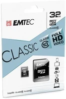 Emtec COR_MEMSD32GC Memóriakártya, microsdhc, 32gb, cl10, 20/12 mb/s, adapter,  
