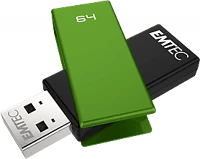 Emtec ECMMD64GC352 C350 brick pendrive, 64gb, usb 2.0, zöld (ecmmd64gc352) kép