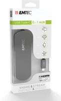 Emtec T650C Usb elosztó-hub, usb-c/usb 3.1/hdmi/sd kártya,  