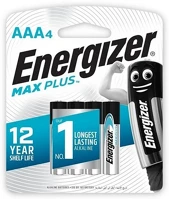 Energizer E303320601 Max plus tartós elem (aaa, lr03, 1.5v, alkáli) 4db/csomag kép