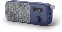 Energy sistem 44995 Hangszóró bt -  fabric box radio  (3w,akku; 8 óra üzemidő; 3,5mm; fm radio; microusb) kék kép