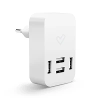 Energy sistem EN 444625 Home charger 4.0a quad usb töltő fej 4 usb porttal, fehér kép