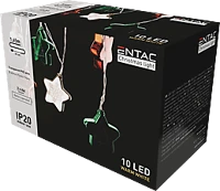 Entac ECL-CCSD-10WW Karácsonyi füzér színes csillag 10 led kép