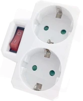 Entac EPAG-2EE-SW Hálózati adapter 2 aljzat (2 földelt) kapcsolóval kép