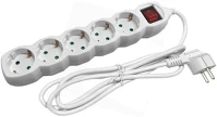 Entac ESE1.5G5-3-SW Elosztó 5 foglalat kapcsolóval 3m 3g1,5 kép