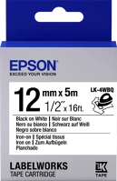 Epson - labelworks supplies s6 C53S654024 Epson lk-4wbq címkeszalag fekete-fehér 12mm (5m) kép