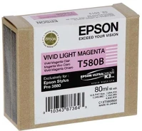 Epson T580B T580b light magenta tintapatron kép