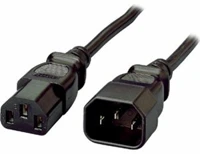 Equip 112100 Pc tápkábel hosszabító, 1,8m, fekete, c13/f-c14/m kép