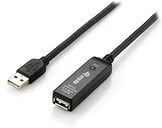 Equip A/A M/F, 5M Usb 2.0 hosszabbító kábel, a/a m/f, 5m aktív, fekete kép