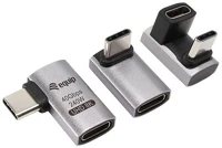 Equip 133478 USB-C 4 -> USB-C 4 átalakító, apa/anya, fekete) 3db/csomag kép