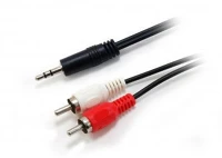 Equip 14709207 Kábel -  (audió kábel, 3,5 mm jack - 2xrca, apa/apa, 2,5m) kép