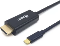 Equip APA/APA, 4K/30HZ Kábel - 133411 (usb-c to hdmi, apa/apa, 4k/30hz, műanyag burkolat, 1m) kép