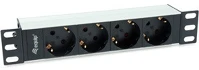 Equip C14, 4X SCHUKO hálózati elosztó - 333310 (, rack 1u, 1,8m kábel, aluminium, fekete) kép