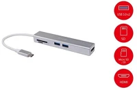 Equip 133480 Multifunkciós átalakító -  (bemenet: usb-c, kimenet: hdmi/usb3.2 gen1/tf/microsd) kép