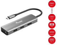 Equip 133485 Usb-c to hdmi/displayport/vga/usb adapter kép