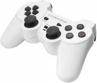 Esperanza EGG107W Játékvezérlő fekete, fehér usb 2.0 gamepad analóg/digitális pc, playstation 3 kép