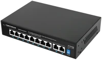 Esperanza ENS106 8 poe + 2 uplink port ethernet kapcsoló 10/100 spotter kép