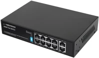 Esperanza ENS108 8 poe + 2 uplink port ethernet kapcsoló 10/100/1000 matrix kép