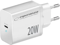 Esperanza EZC104W Ezc104k quick power charger 20w usb-c pd white kép
