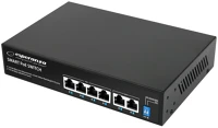 Esperanza POE+2 4 poe+2 uplink port ethernet kapcsoló 10/100 spinner kép