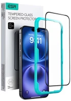 Esr GP-164280 Iphone 16  képernyővédő üveg 2.5d, 9h + segédkeret, fekete kép