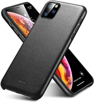 Esr S44578 Apple iphone 11 pro max, műanyag hátlap védőtok, bőrrel bevont hátlap kép