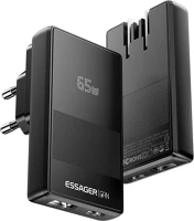 Essager ECT65W-QCB01-Z Gan 65w a+c charger (black) kép