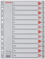 Esselte 02.00182 Regiszter  a/4 műanyag 1-12 kép