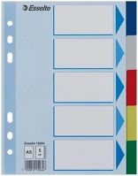 Esselte 02.00187 Regiszter  a/5 műanyag 5 részes kép